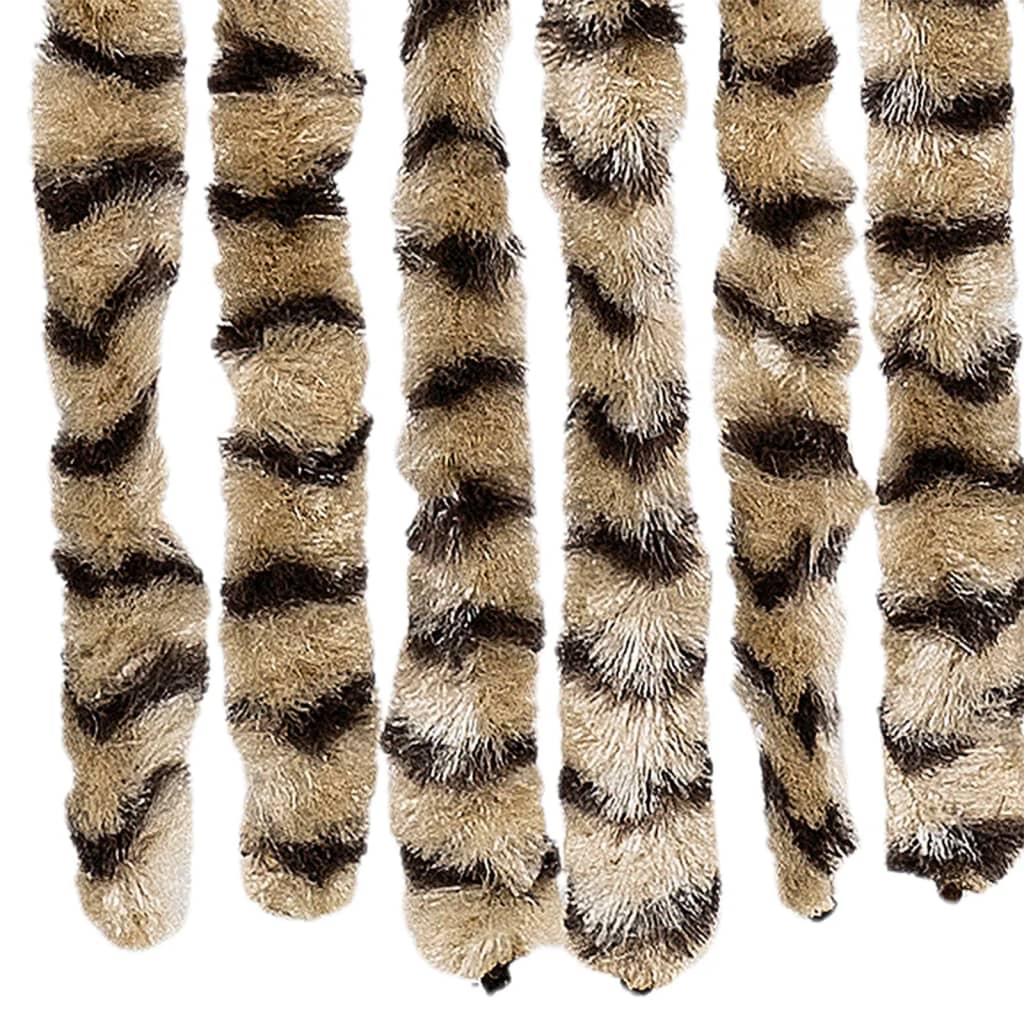 Fly Curtain Beige and Brown 90x200 cm Chenille