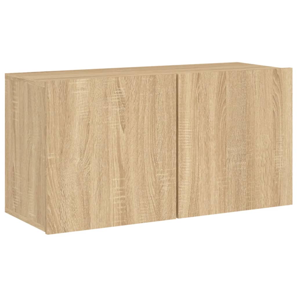 5 Piece TV Wall Units Sonoma Oak Engineered Wood