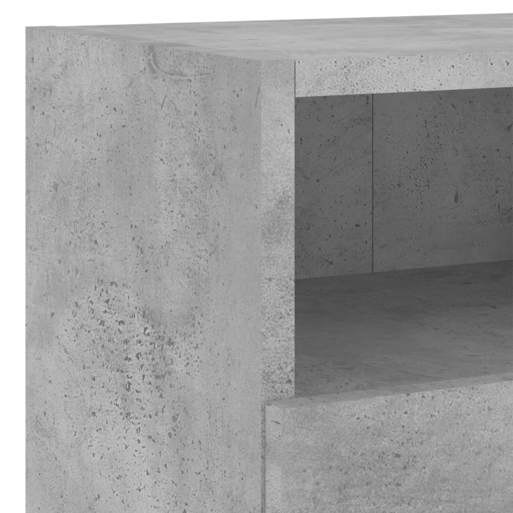 4 Piece TV Wall Units Concrete Grey Engineered Wood