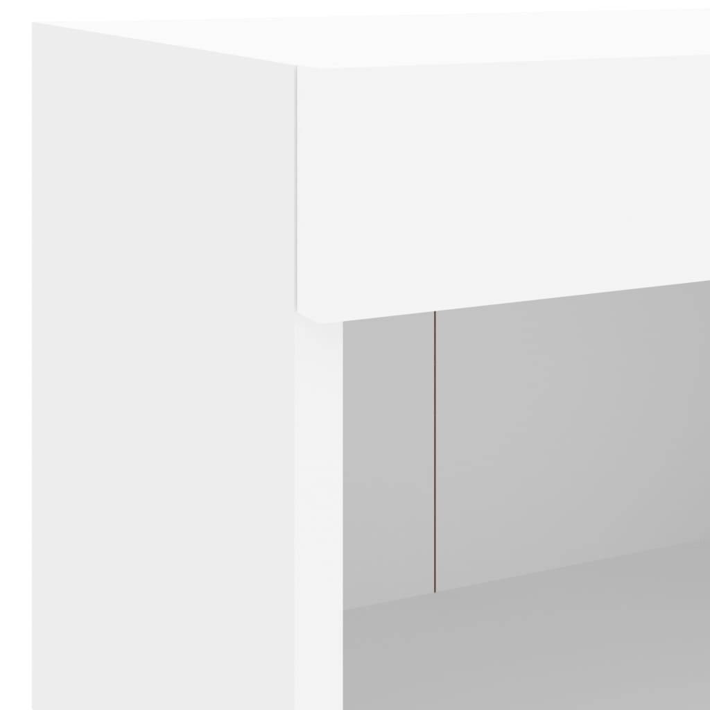 5 Piece TV Wall Units with LED White Engineered Wood