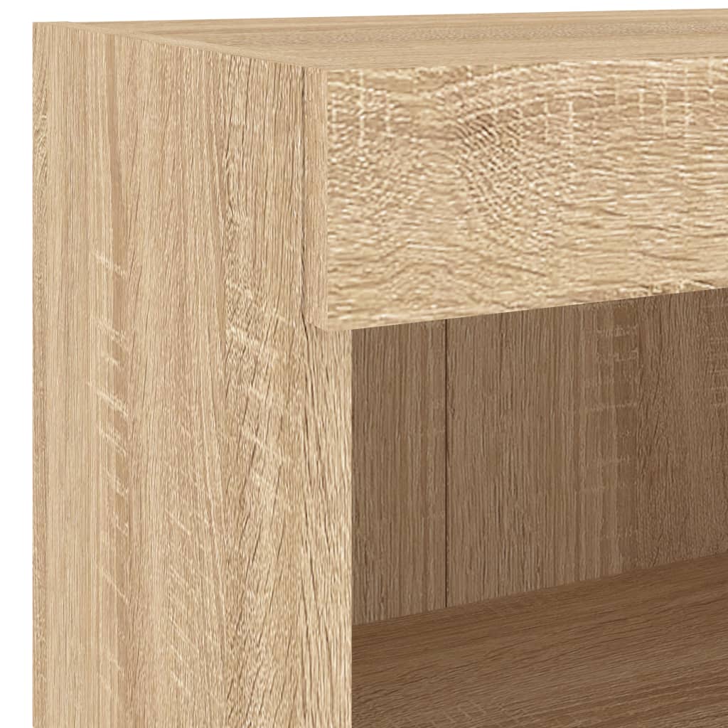 5 Piece TV Wall Units with LED Sonoma Oak Engineered Wood
