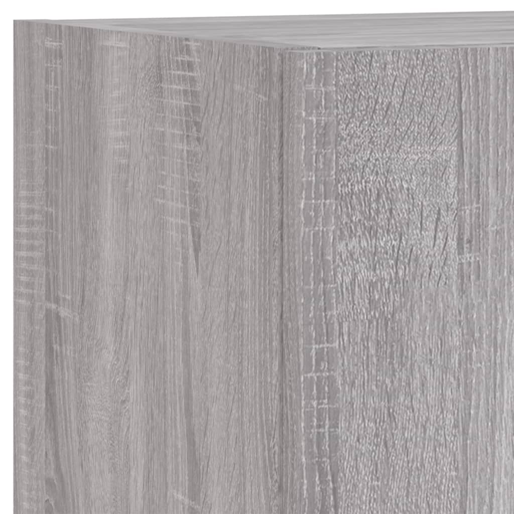 5 Piece TV Wall Units with LED Grey Sonoma Engineered Wood
