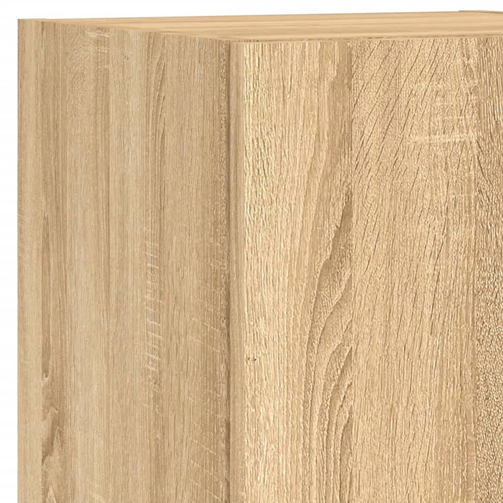 5 Piece TV Wall Units with LED Sonoma Oak Engineered Wood