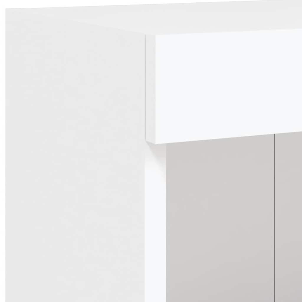 5 Piece TV Wall Units with LED White Engineered Wood