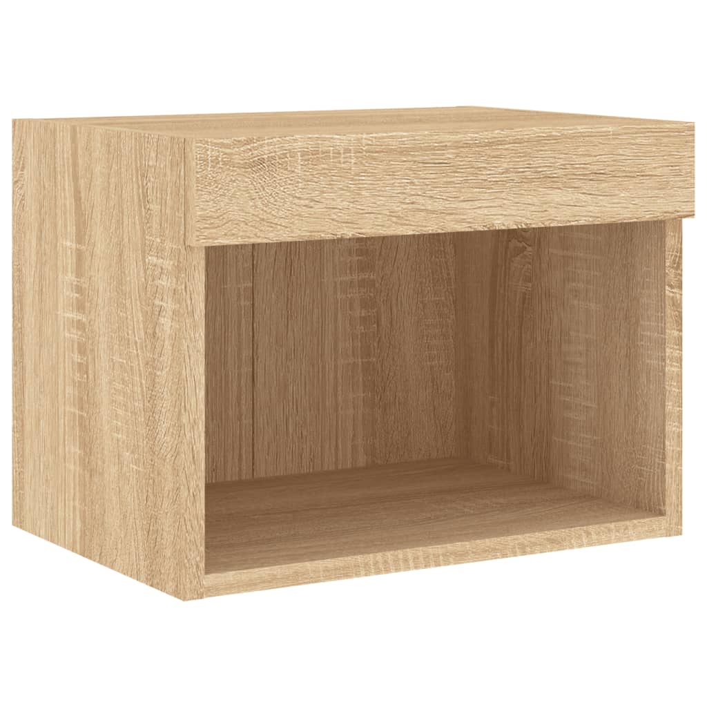 5 Piece TV Wall Units with LED Sonoma Oak Engineered Wood