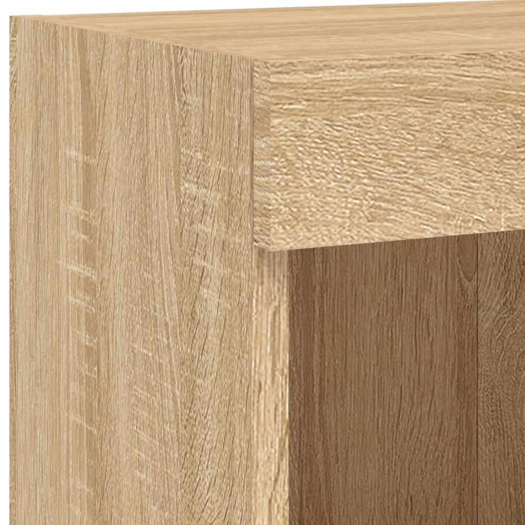 5 Piece TV Wall Units with LED Sonoma Oak Engineered Wood