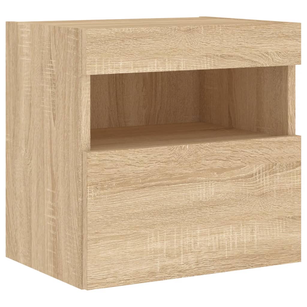 5 Piece TV Wall Units with LED Sonoma Oak Engineered Wood