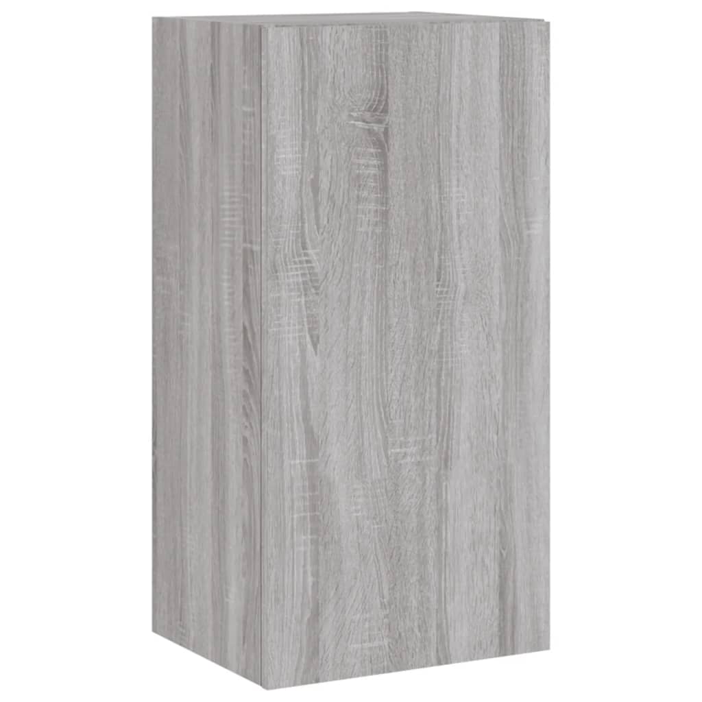 3 Piece TV Wall Cabinets with LED Lights Grey Sonoma
