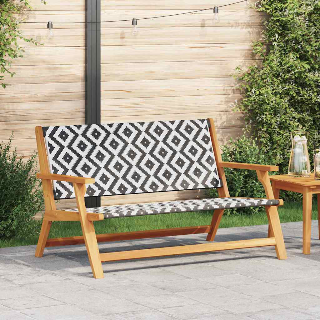 Garden Furniture White 122 x 78 x 73cm Solid Acacia wood