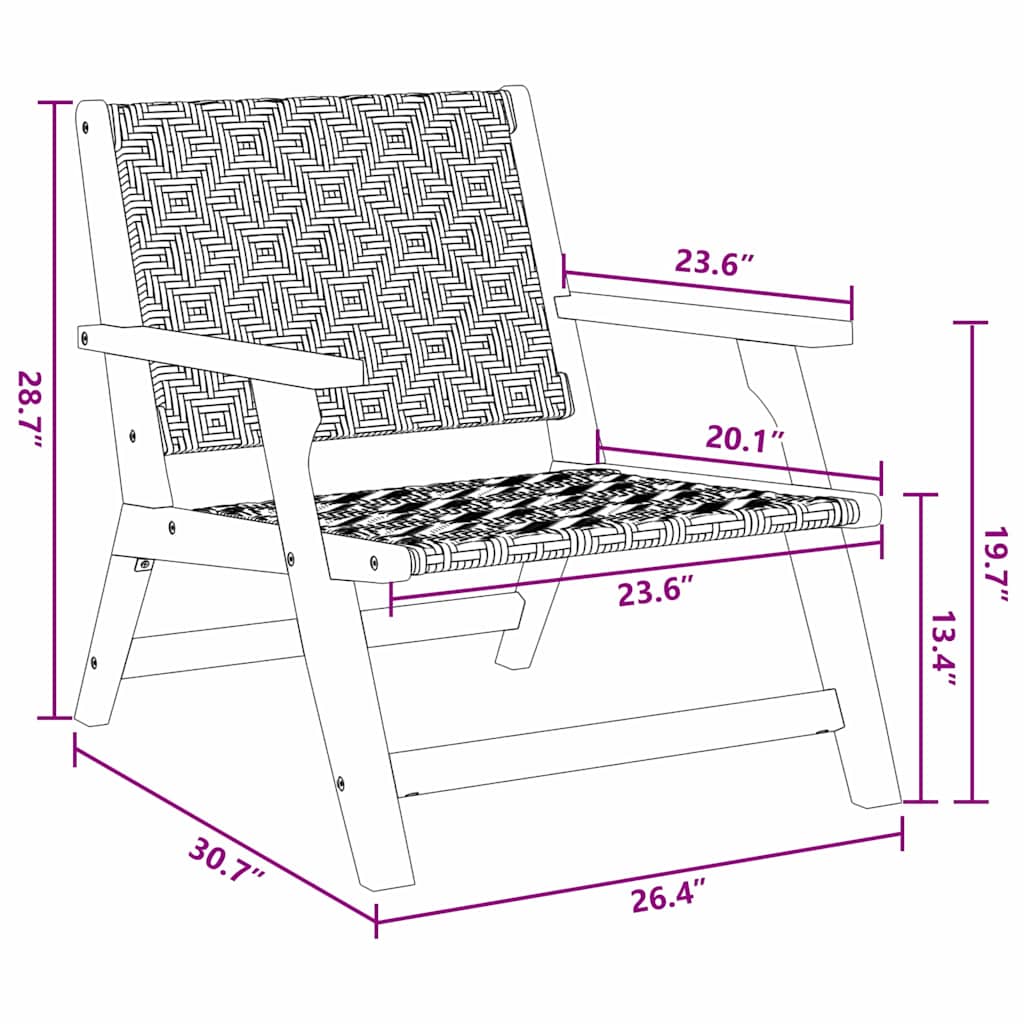 Garden Furniture 2 pcs White 67 x 78 x 73cm Solid Acacia wood