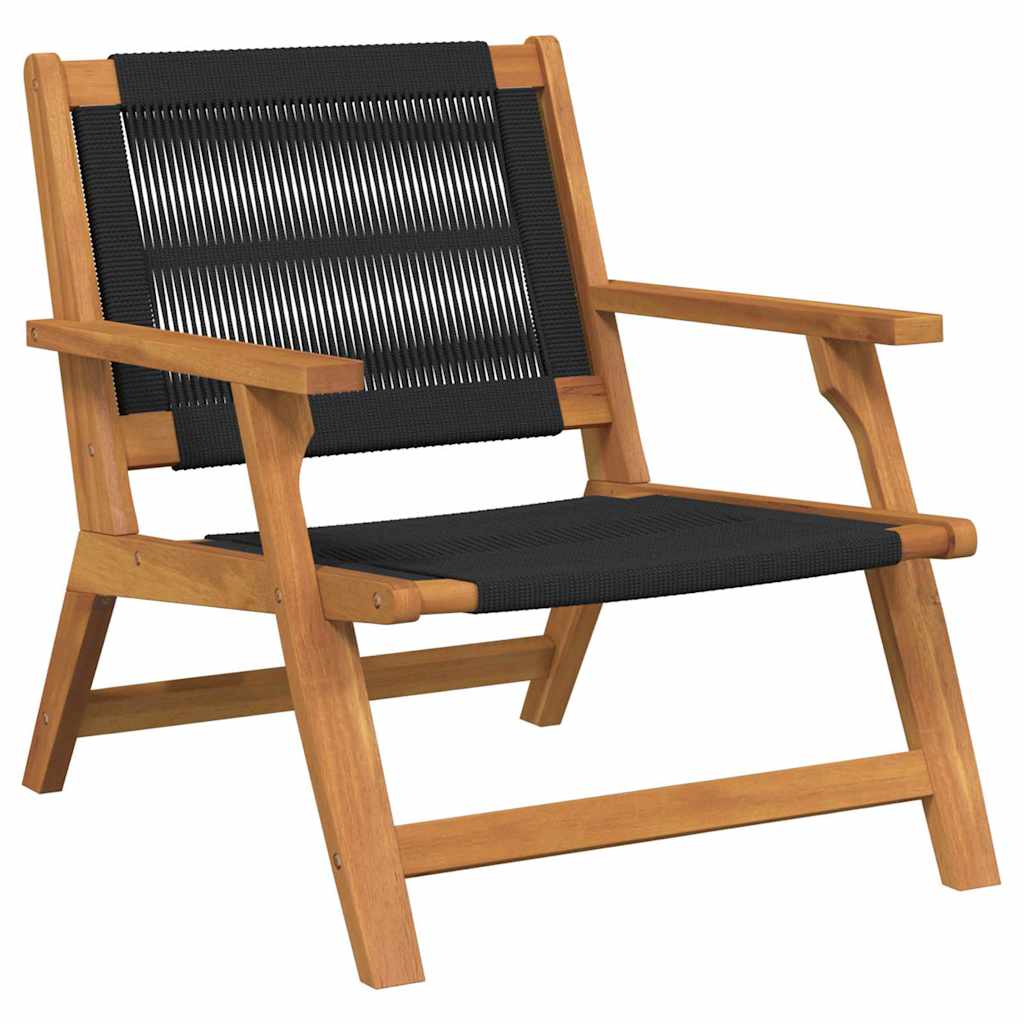 Garden Furniture 2 pcs Black 78 x 67 x 73cm Solid Acacia wood