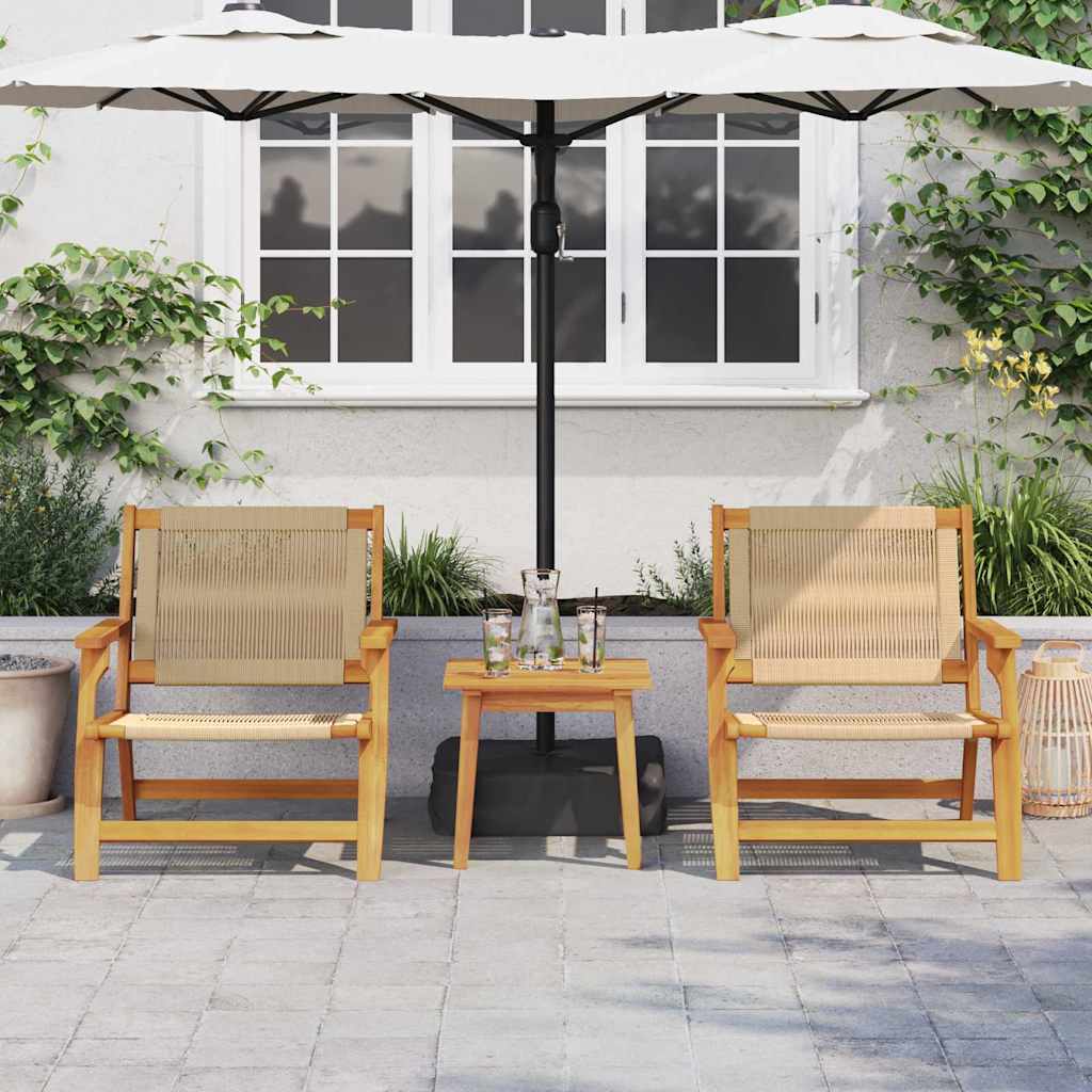 Garden Furniture 2 pcs Beige 78 x 67 x 73cm Solid Acacia wood