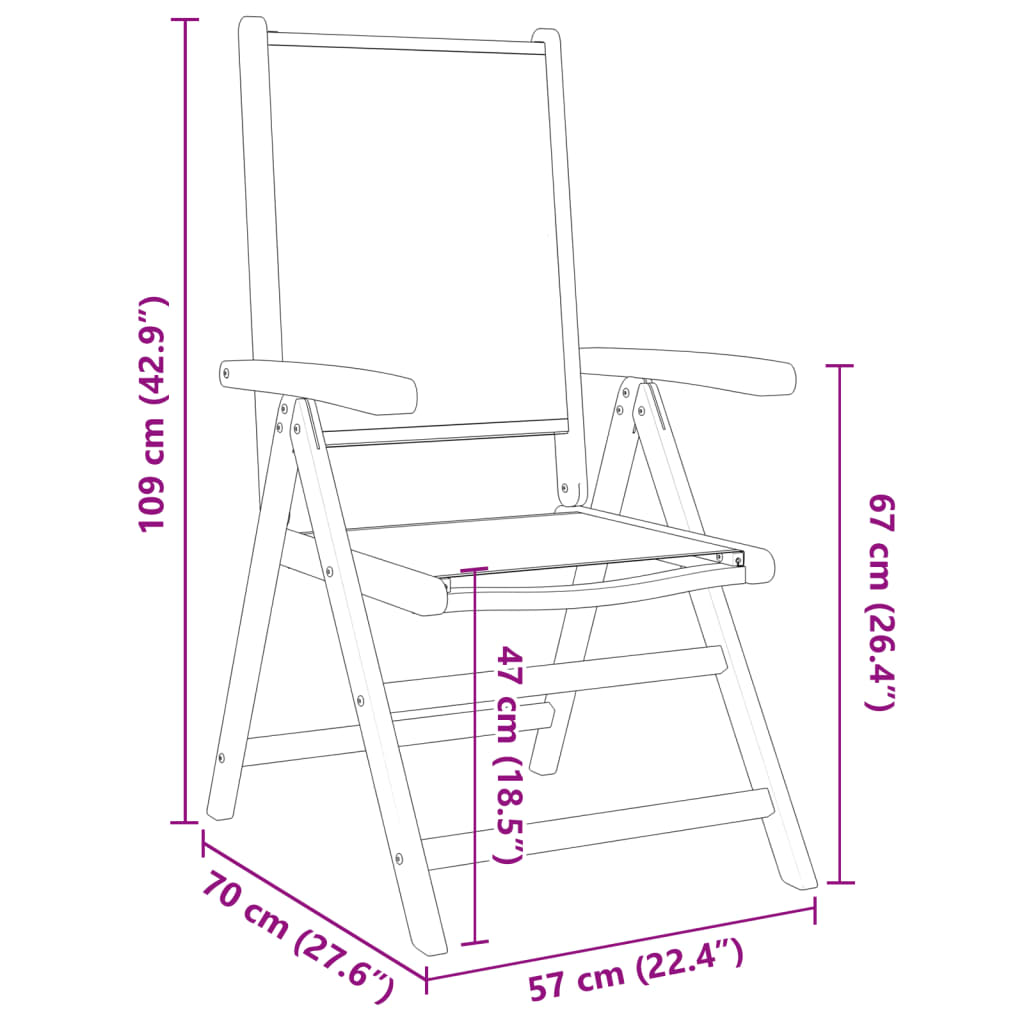 Garden Chairs 2 pcs Taupe Solid Wood Acacia and Fabric