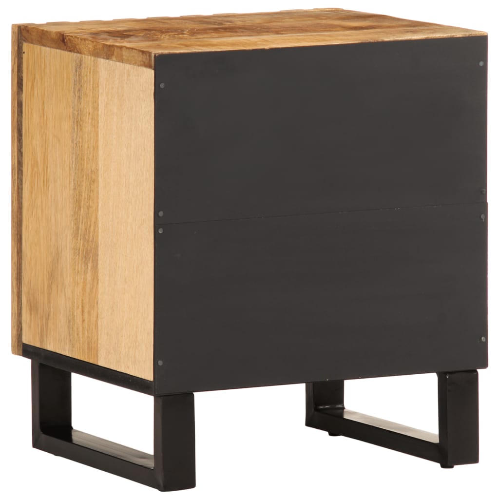 Bedside Cabinets 2 pcs 40x34x46 cm Solid Wood Rough Mango