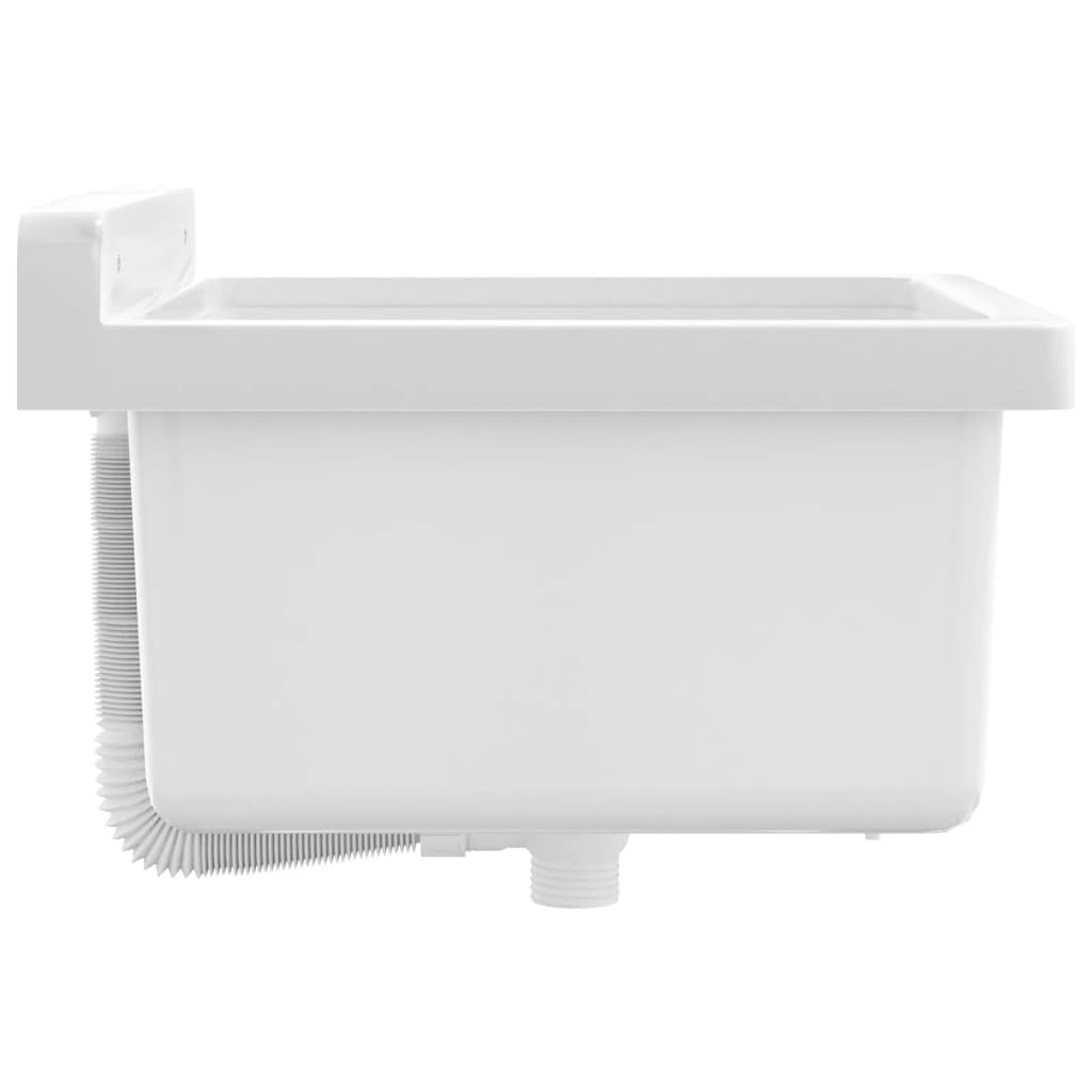 Sink Washbasin for Wall Mounting White 40x40x24 cm Resin
