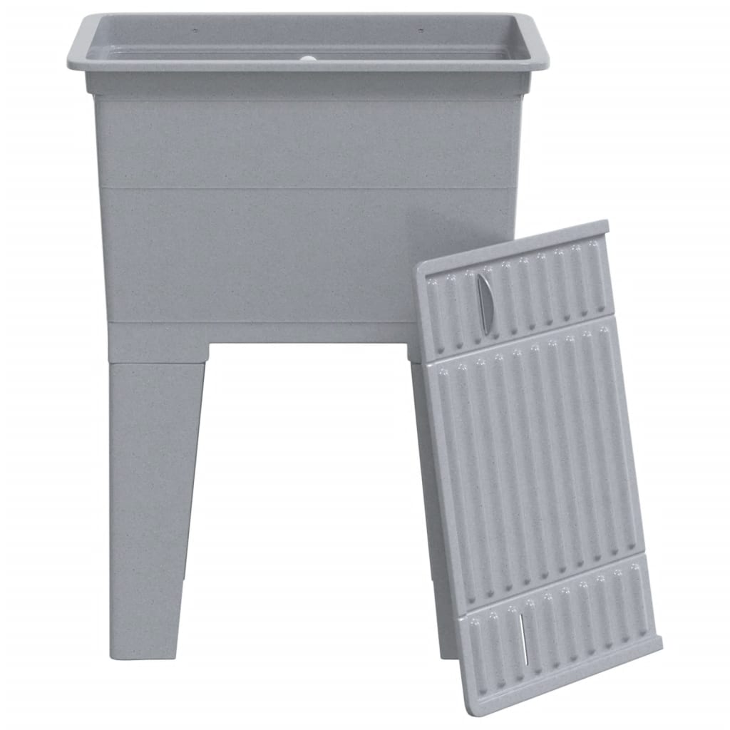 Laundry Tub Grey 59x41x75 cm Resin