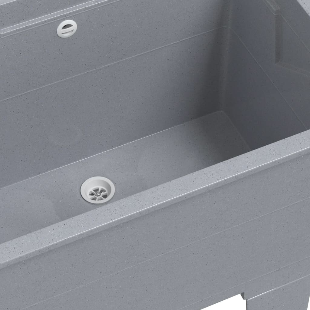 Laundry Tub Grey 59x41x75 cm Resin