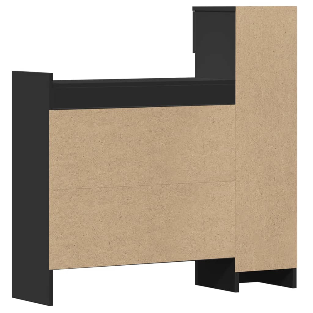 Shoe Cabinet Black 100.5x28x100 cm Engineered Wood
