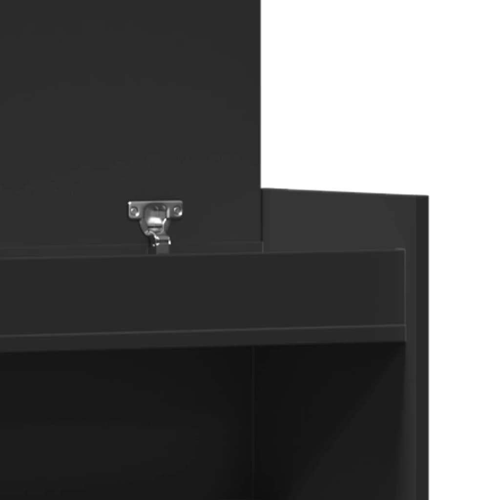 Shoe Cabinet Black 100.5x28x100 cm Engineered Wood