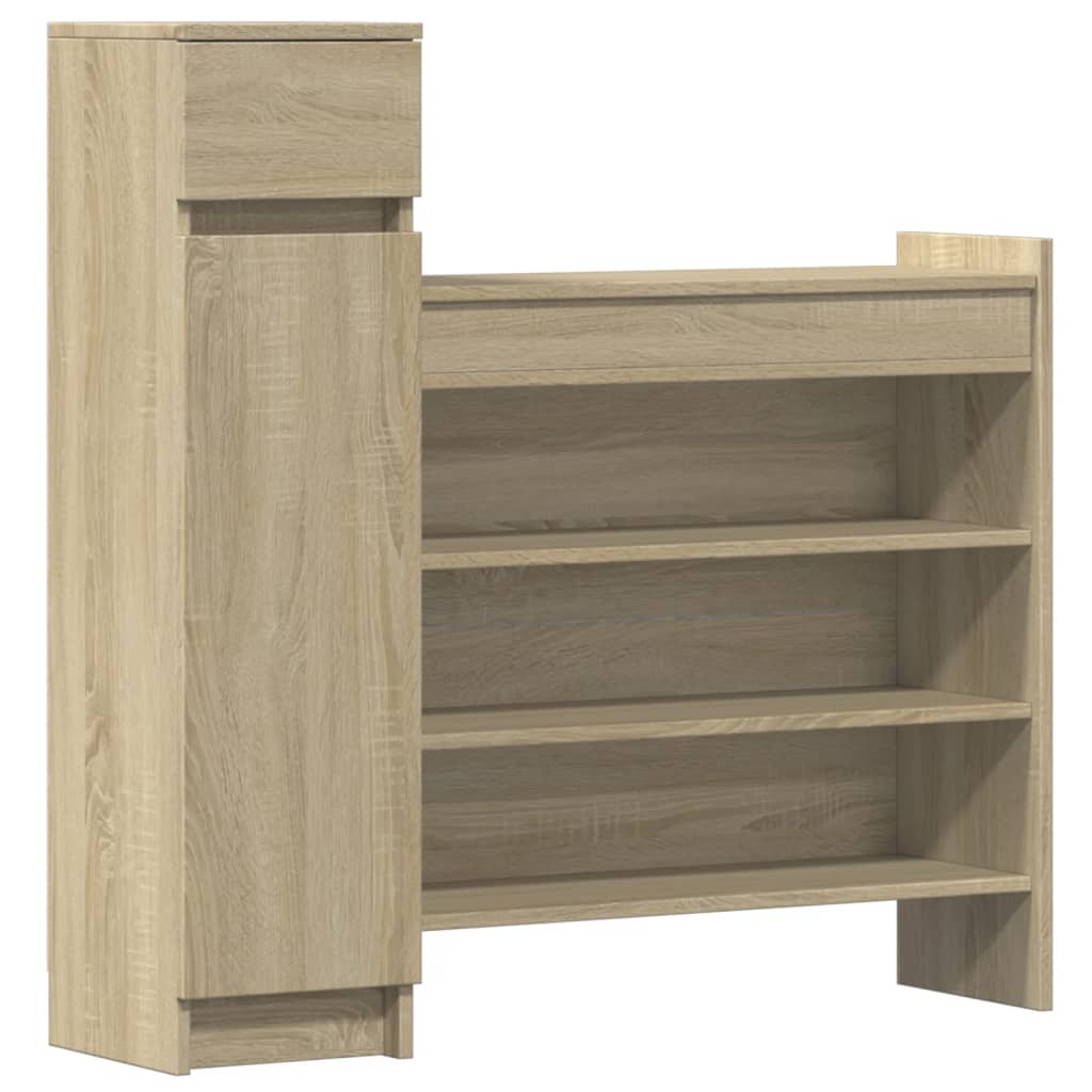 Shoe Cabinet Sonoma Oak 100.5x28x100 cm Engineered Wood