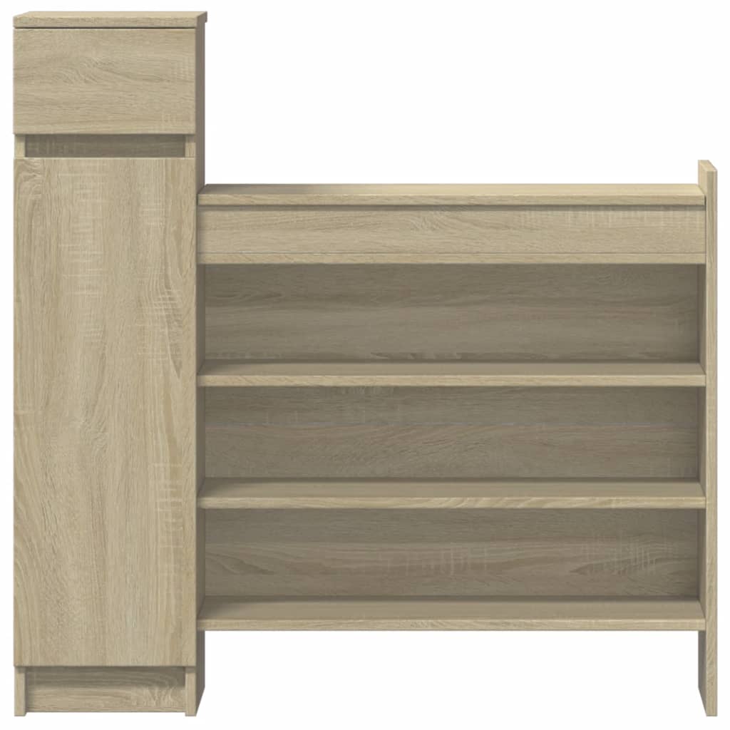 Shoe Cabinet Sonoma Oak 100.5x28x100 cm Engineered Wood