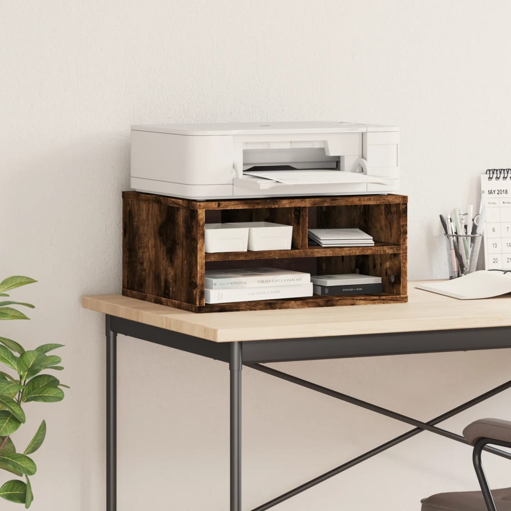 Printer Stand Smoked Oak 49x40x22,5 cm Engineered Wood