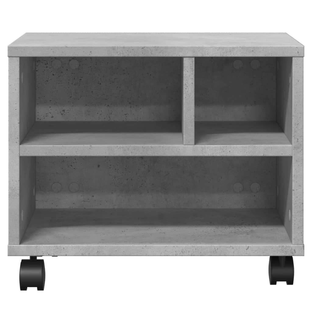 Printer Stand with Wheels Concrete Grey 41x32x34,5 cm