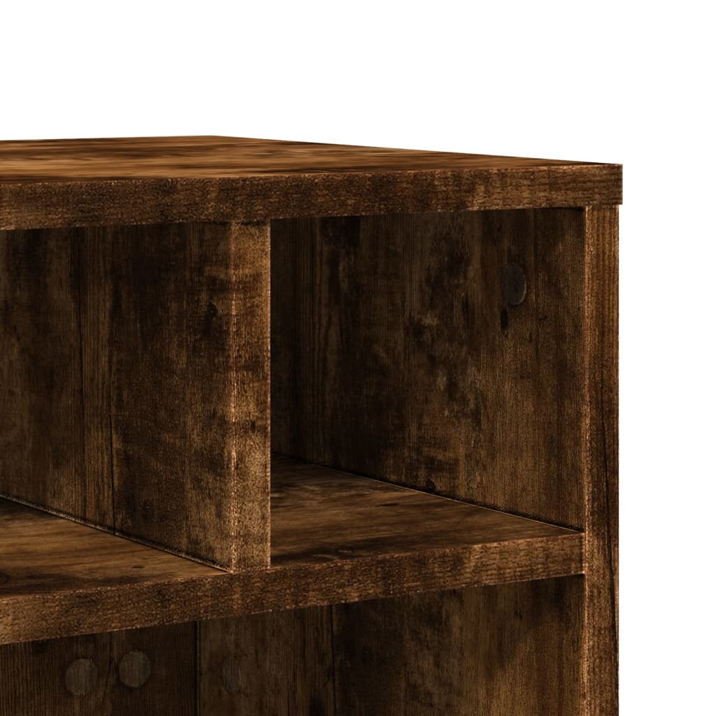 Printer Stand with Wheels Smoked Oak 41x32x34,5 cm