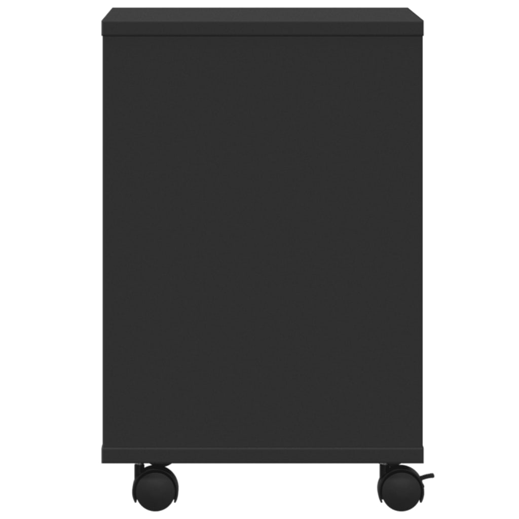 Printer Stand with Wheels Black 41x32x48 cm