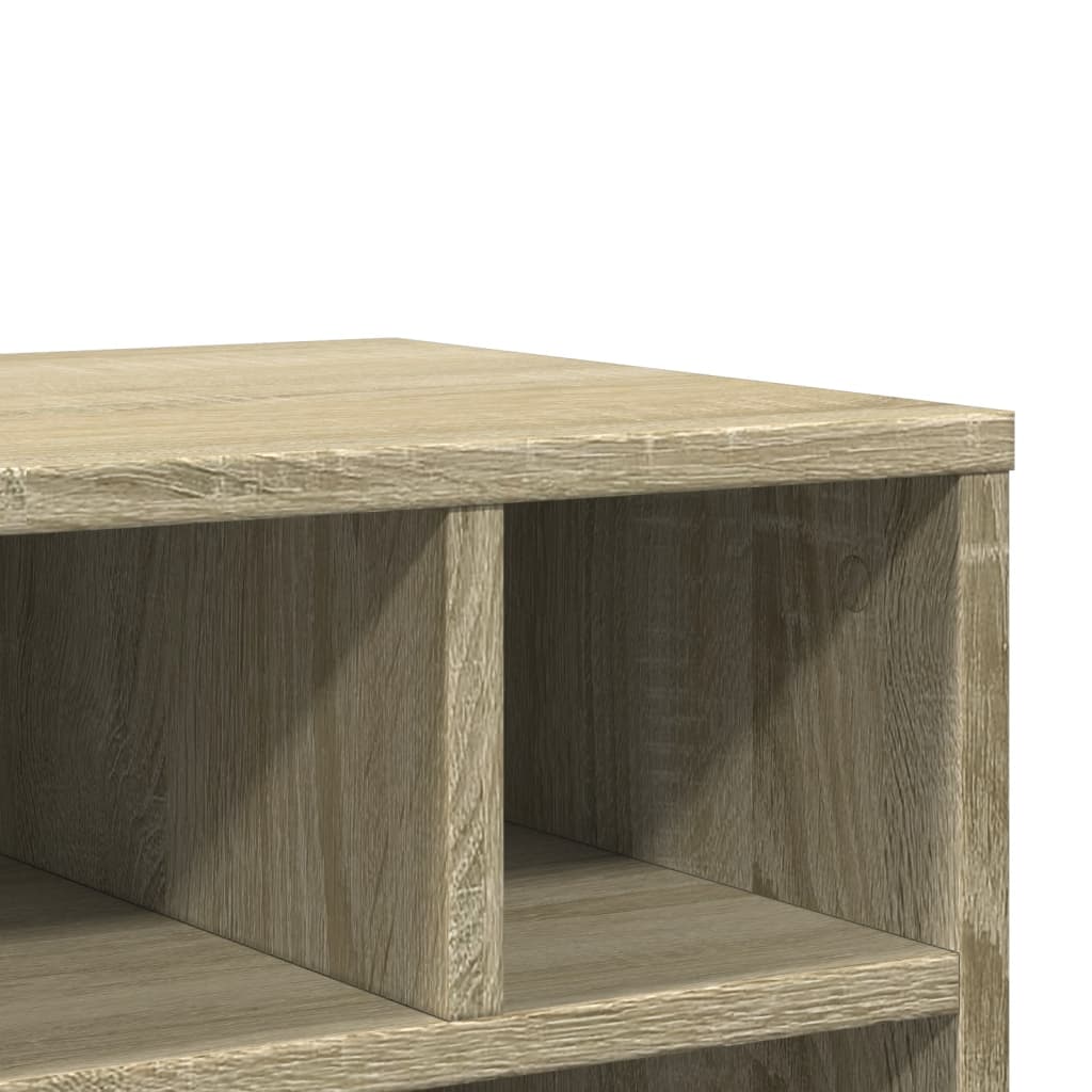 Printer Stand with Wheels Sonoma Oak 41x32x48 cm