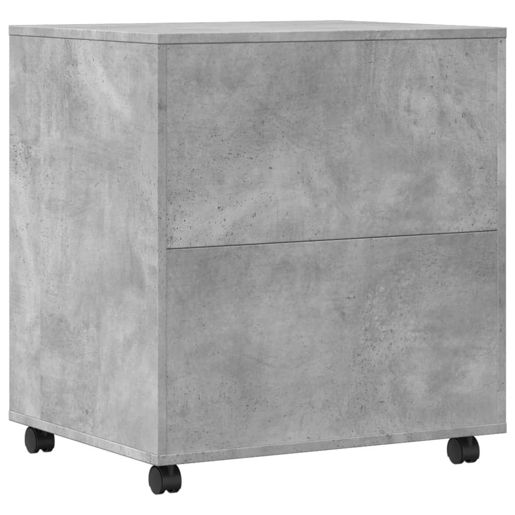 Printer Stand with Wheels Concrete Grey 60x50x67 cm