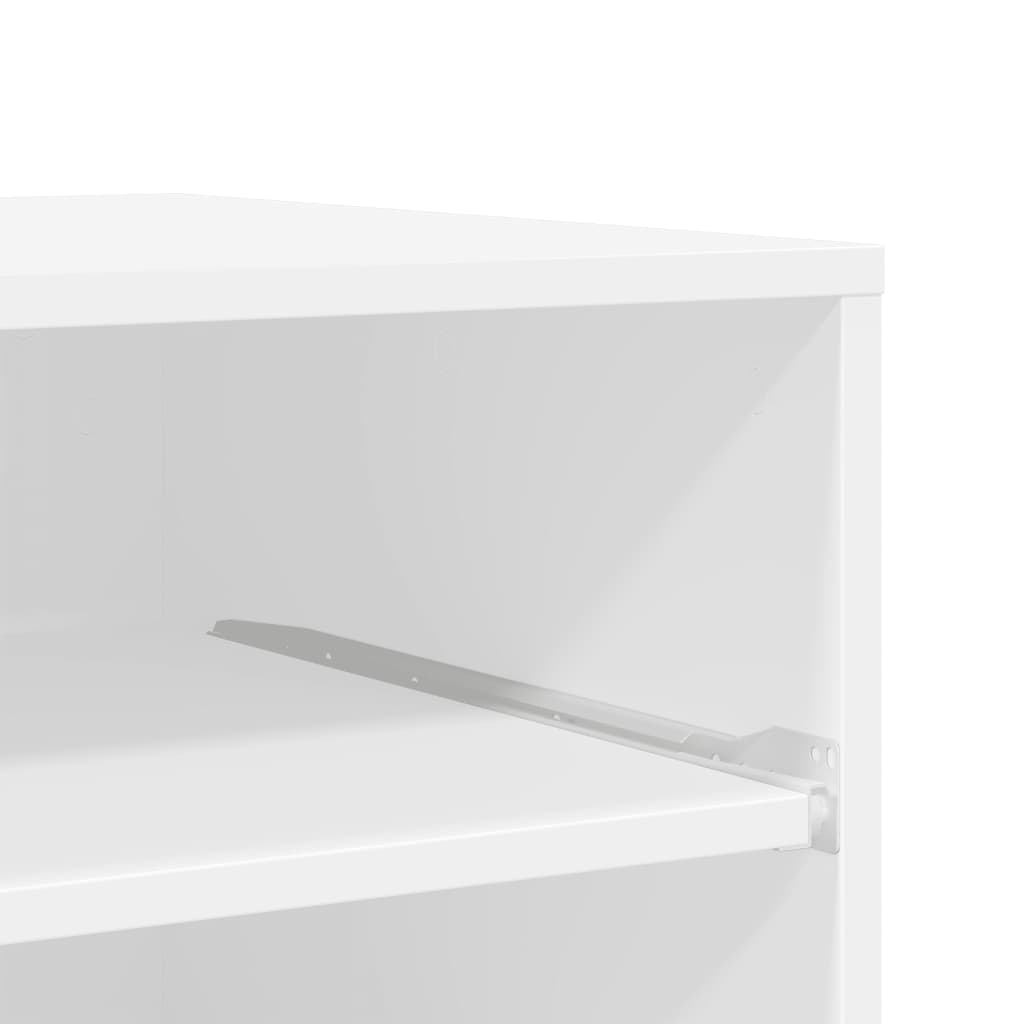 Printer Stand with Wheels White 60x48x74 cm