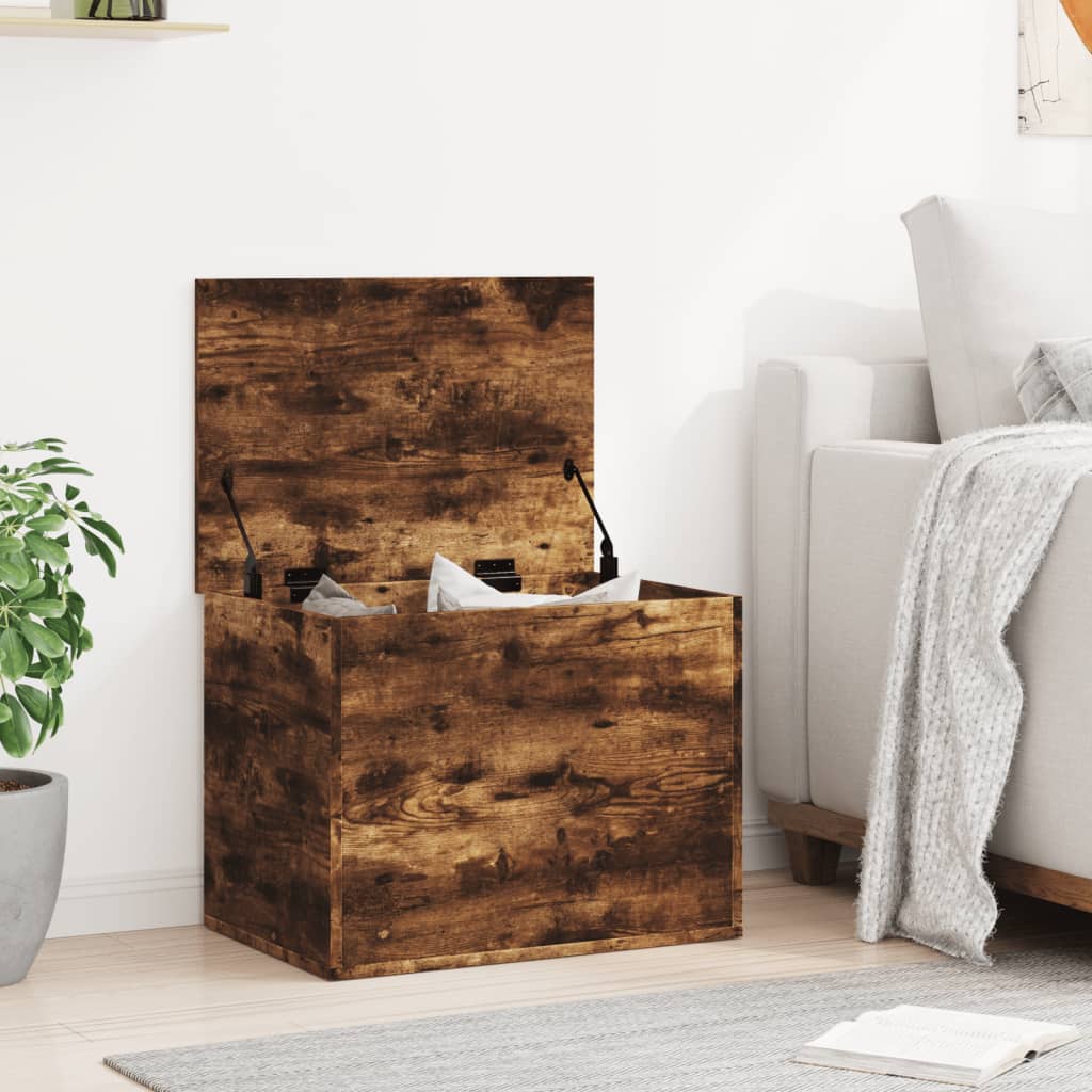 Storage Box Smoked Oak 60x42x46 cm Engineered Wood