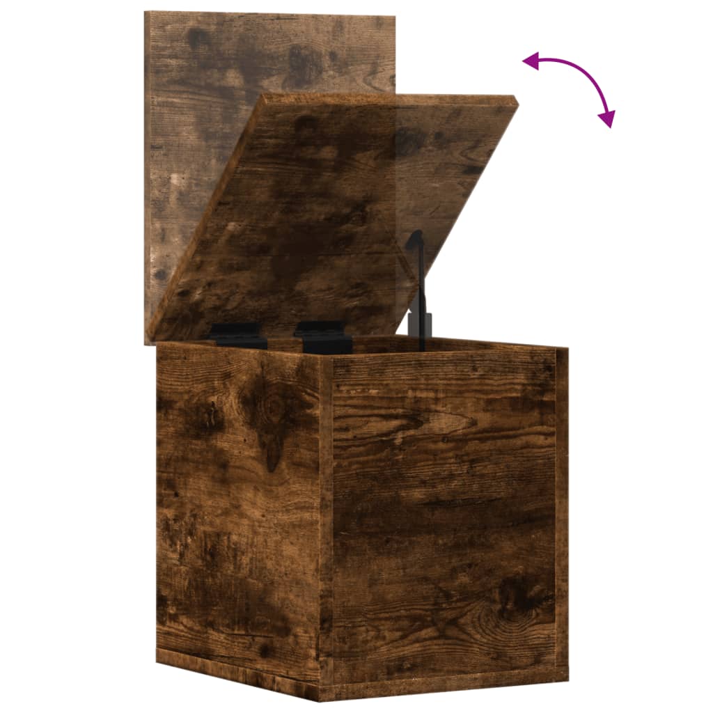 Storage Box Smoked Oak 30x35x35 cm Engineered Wood