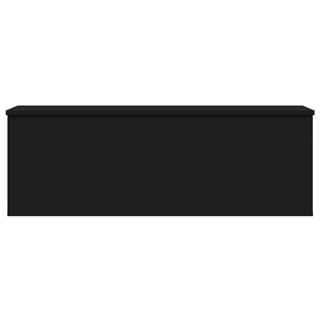 Storage Box Black 102x35x35 cm Engineered Wood