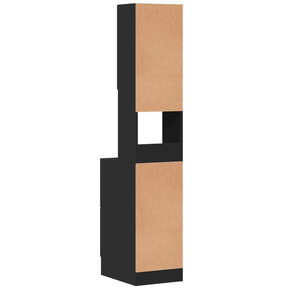 Kitchen Cabinet Black 35x50x180 cm Engineered Wood