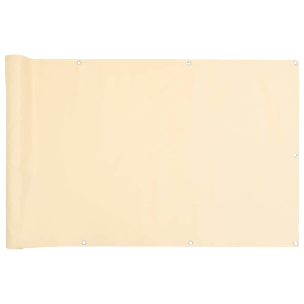 Balcony Privacy Screen Cream 600x75 cm PVC