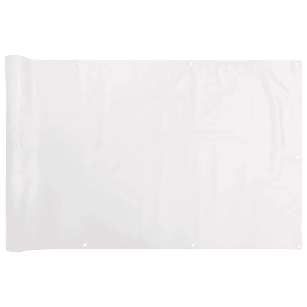 Balcony Privacy Screen White 500x120 cm PVC