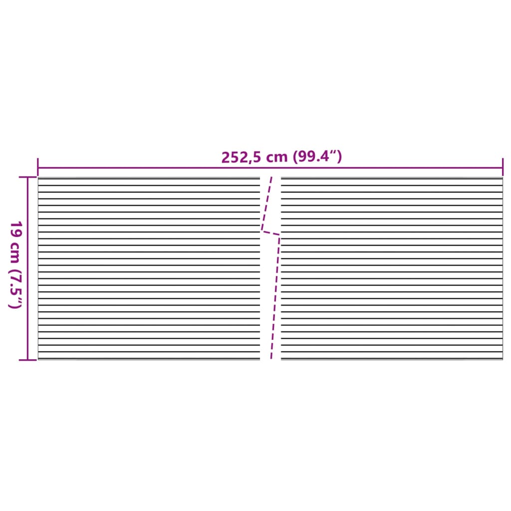 Garden Privacy Screens 10 pcs Light Grey 252.5x19 cm PVC