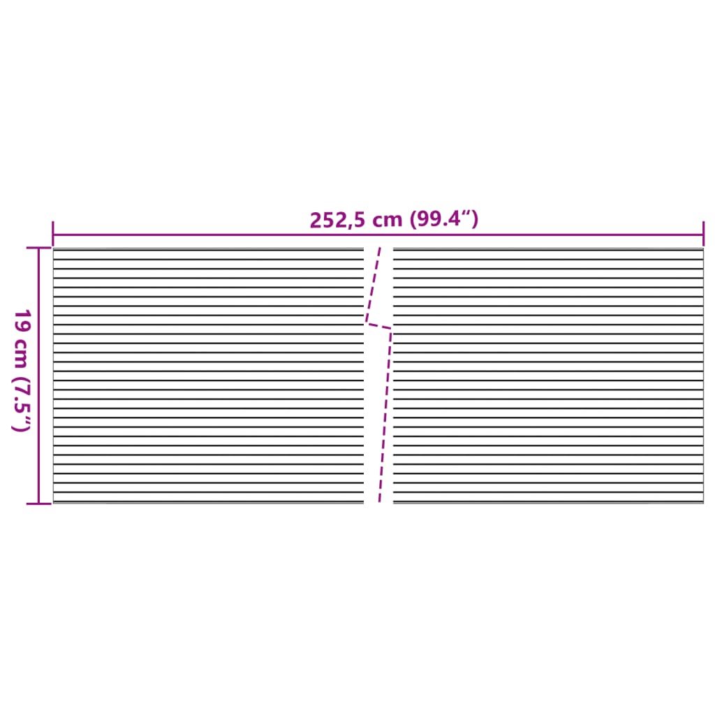 Garden Privacy Screens 10 pcs Green 252.5x19 cm PVC