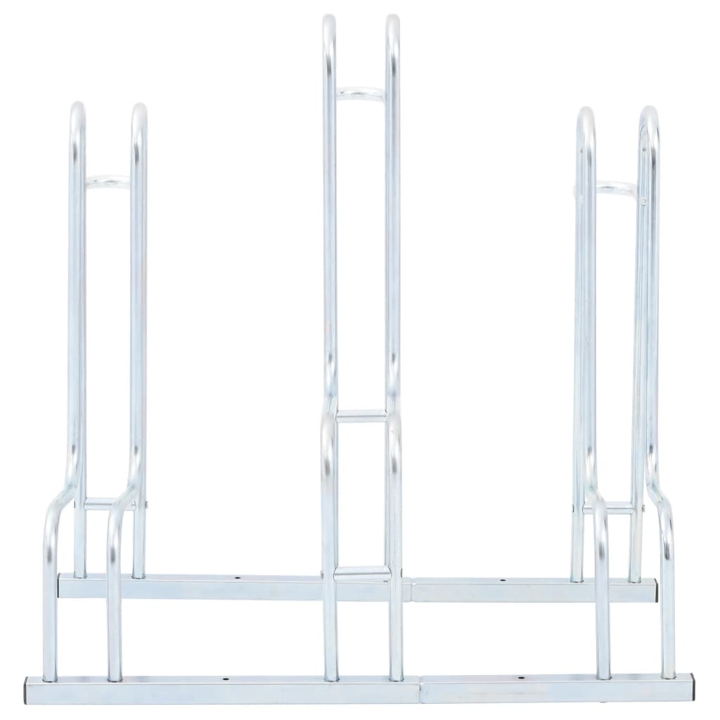 Bicycle Stand for 3 Bikes Floor Freestanding Galvanised Steel
