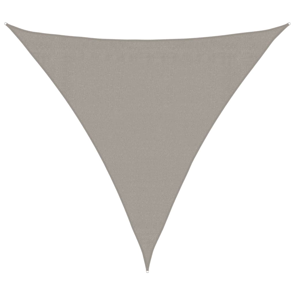 Sunshade Sail 160 g/m² Triangular Light Grey 3x3x3 m HDPE