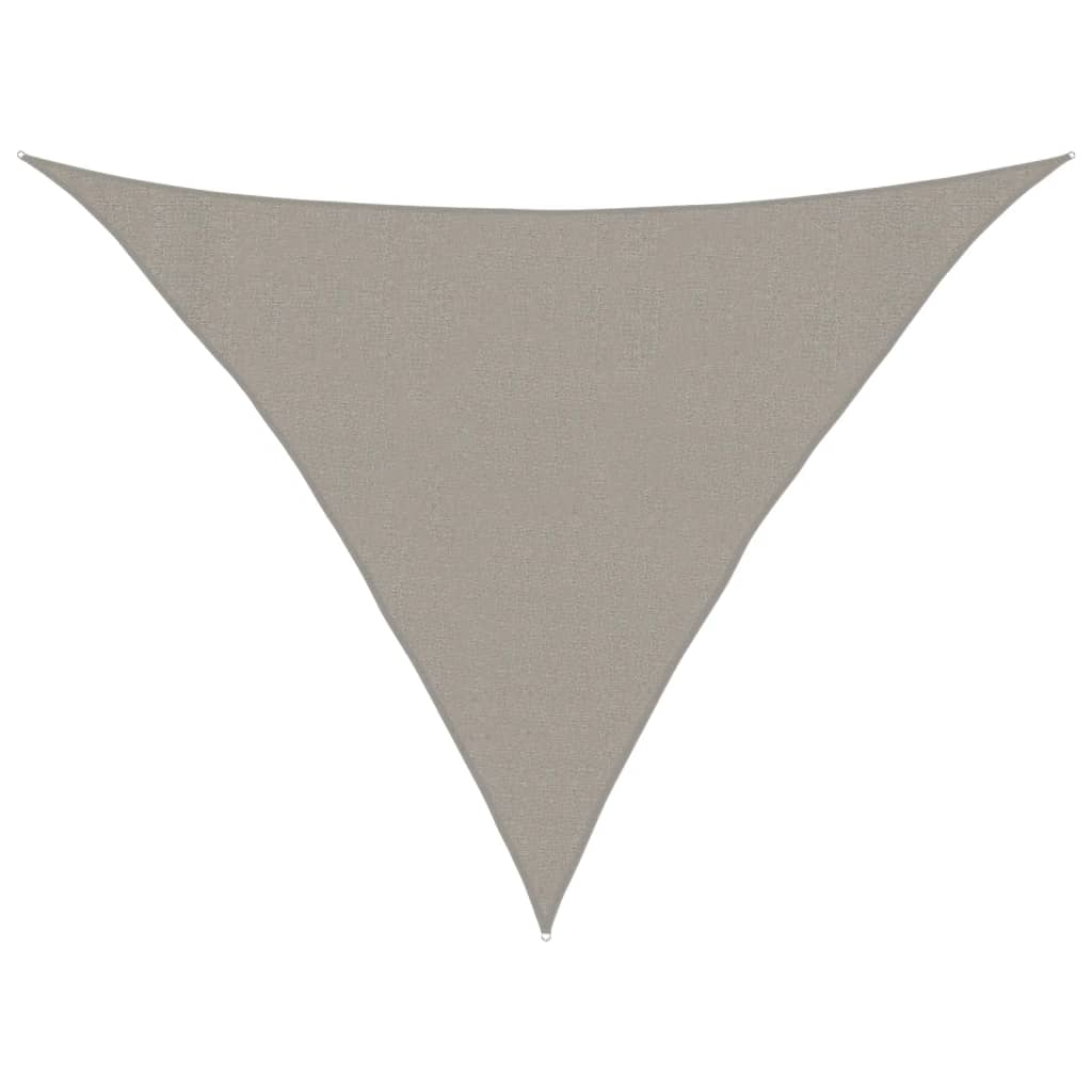 Sunshade Sail 160 g/m² Triangular Light Grey 3x3x4.2 m HDPE