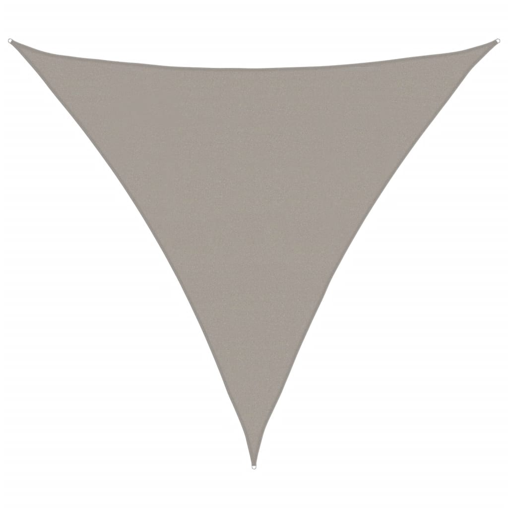 Sunshade Sail 160 g/m² Triangular Light Grey 5x5x5 m HDPE