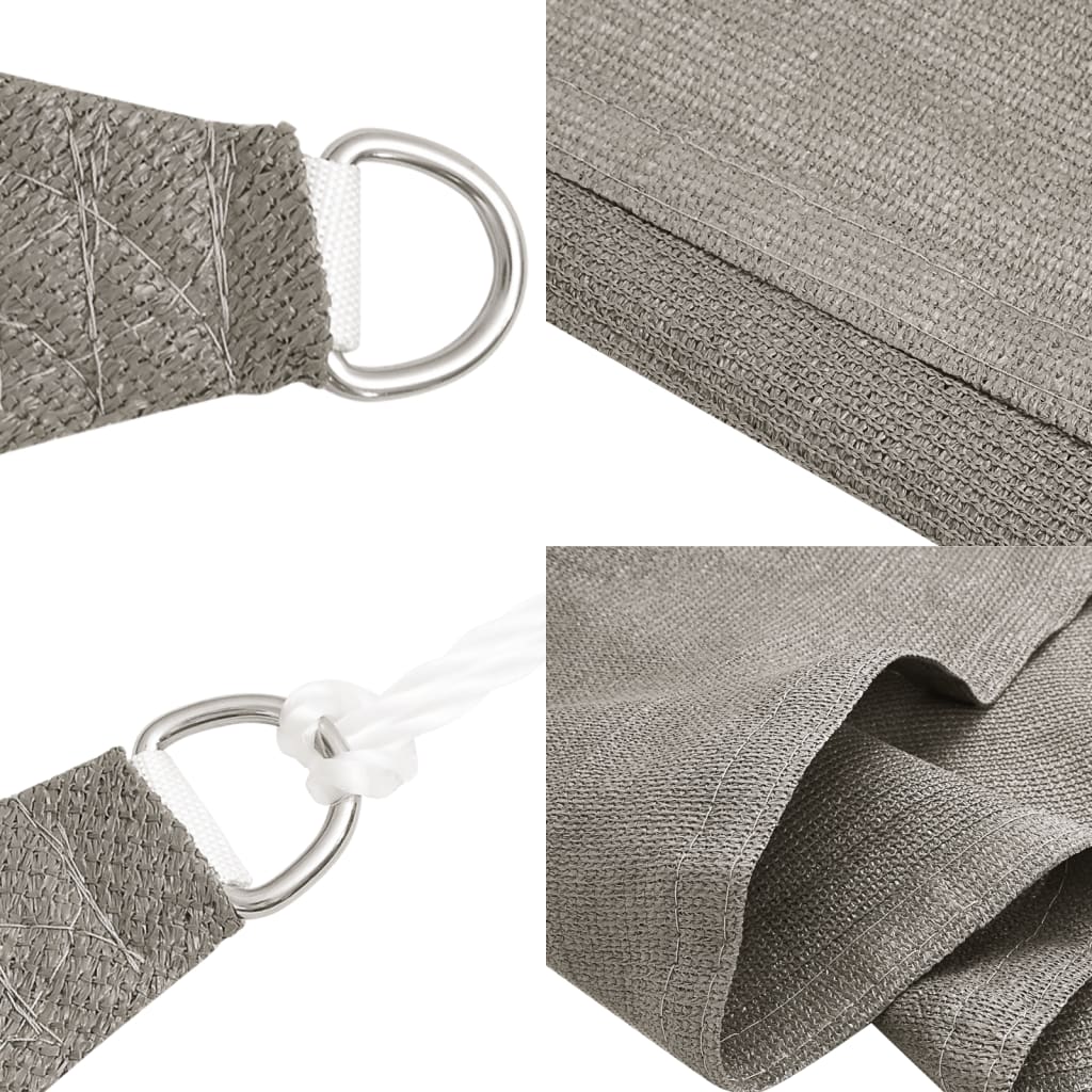 Sunshade Sail 160 g/m² Triangular Light Grey 5x5x5 m HDPE