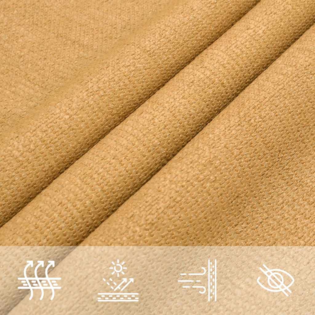 Sunshade Sail 160 g/m² Triangular Sand 3.6x3.6x3.6 m HDPE