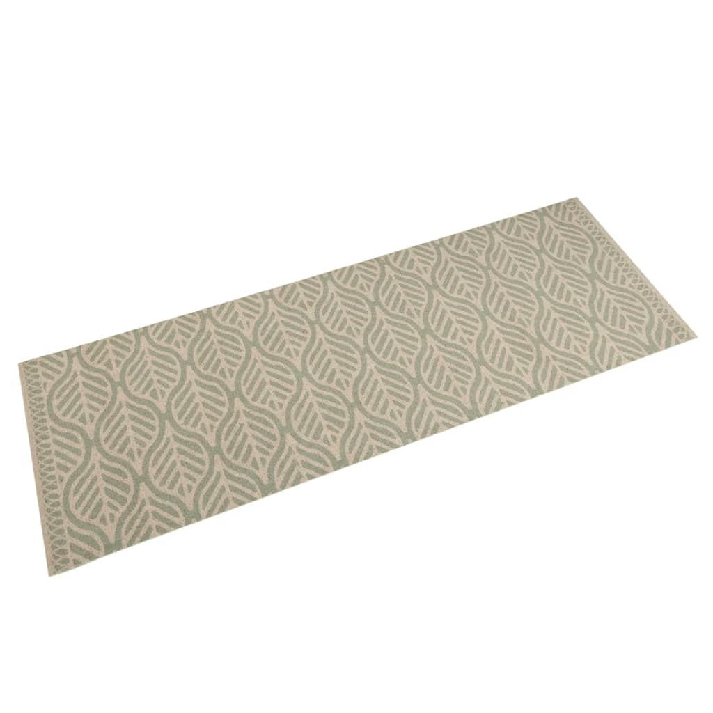 Kitchen Rug Washable Leaves 45x150 cm Velvet
