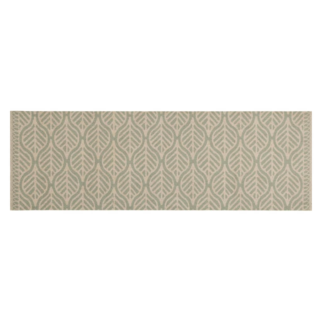 Kitchen Rug Washable Leaves 60x180 cm Velvet