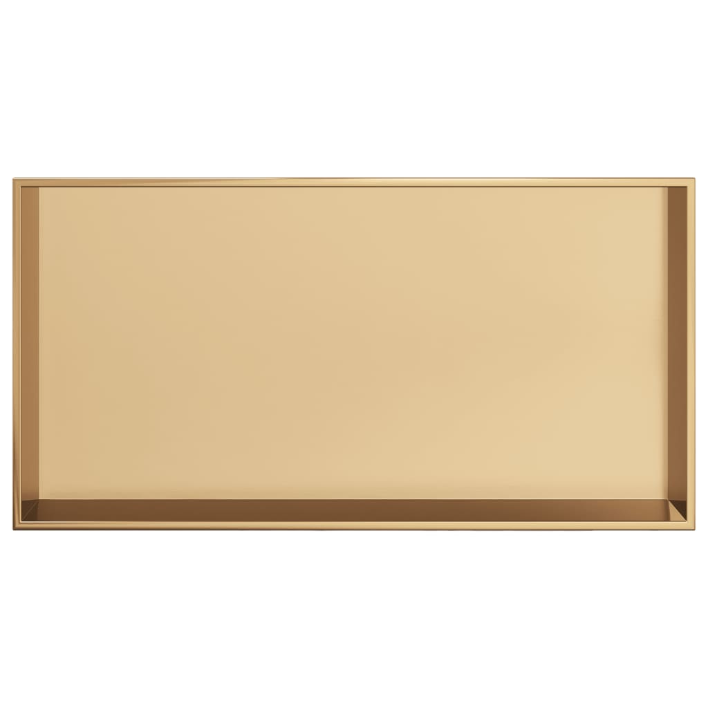 Shower Niche Brushed Gold 62x32x9 cm Stainless Steel