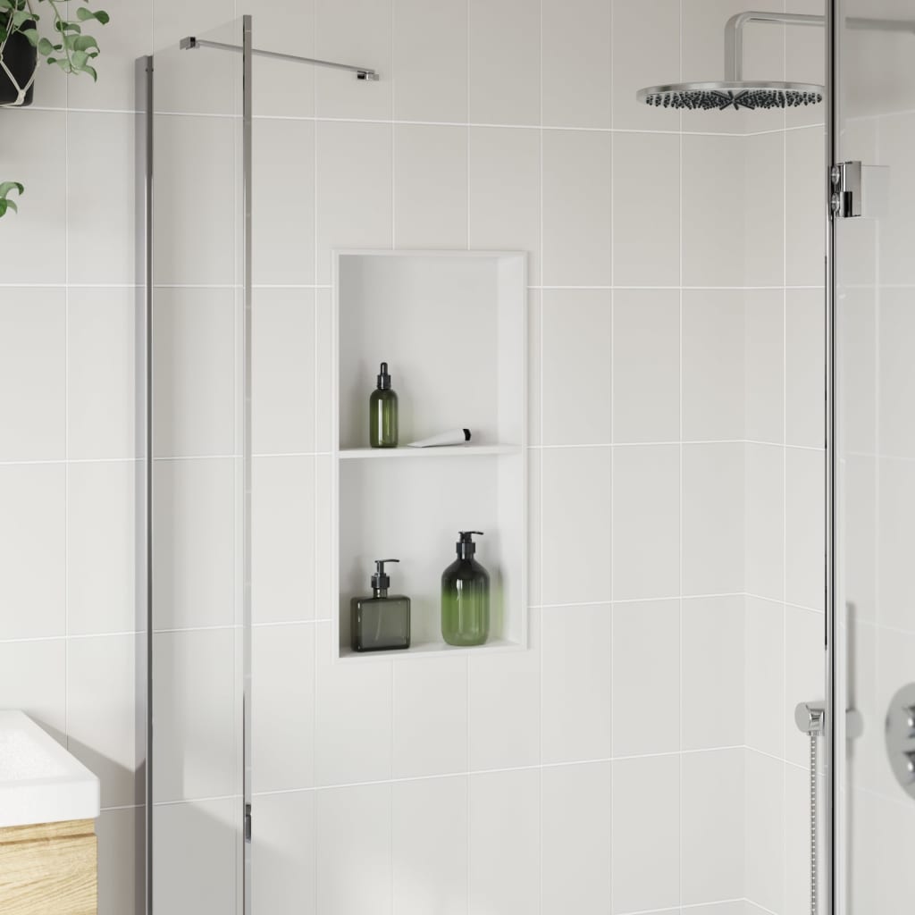 Shower Niche Matt White 32x62x9 cm Stainless Steel